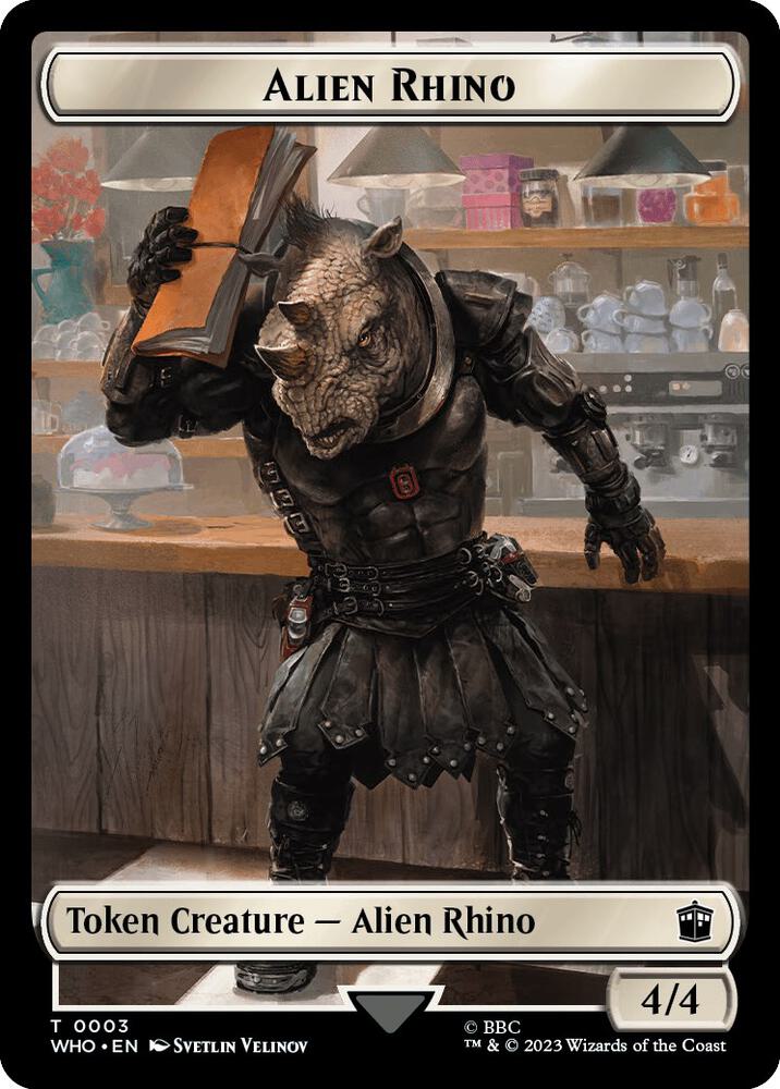 Alien Rhino // Alien Salamander Double-Sided Token (3 // 16) [Doctor Who]