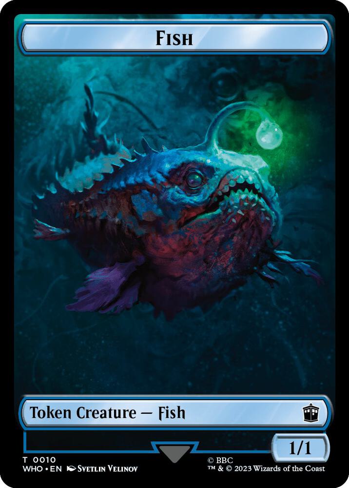 Fish // Clue (0022) Double-Sided Token (10 // 22) [Doctor Who]