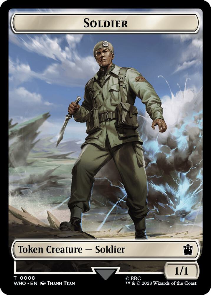 Soldier // Cyberman Double-Sided Token (8 // 24) [Doctor Who]
