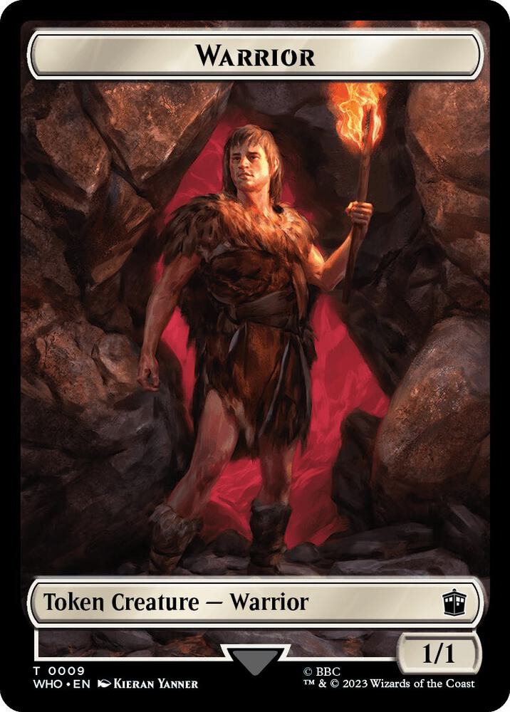 Warrior // Dinosaur Double-Sided Token (9 // 20) [Doctor Who]