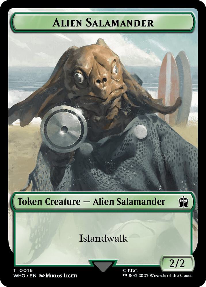 Alien Salamander // Alien Insect Double-Sided Token (16 // 19) [Doctor Who]