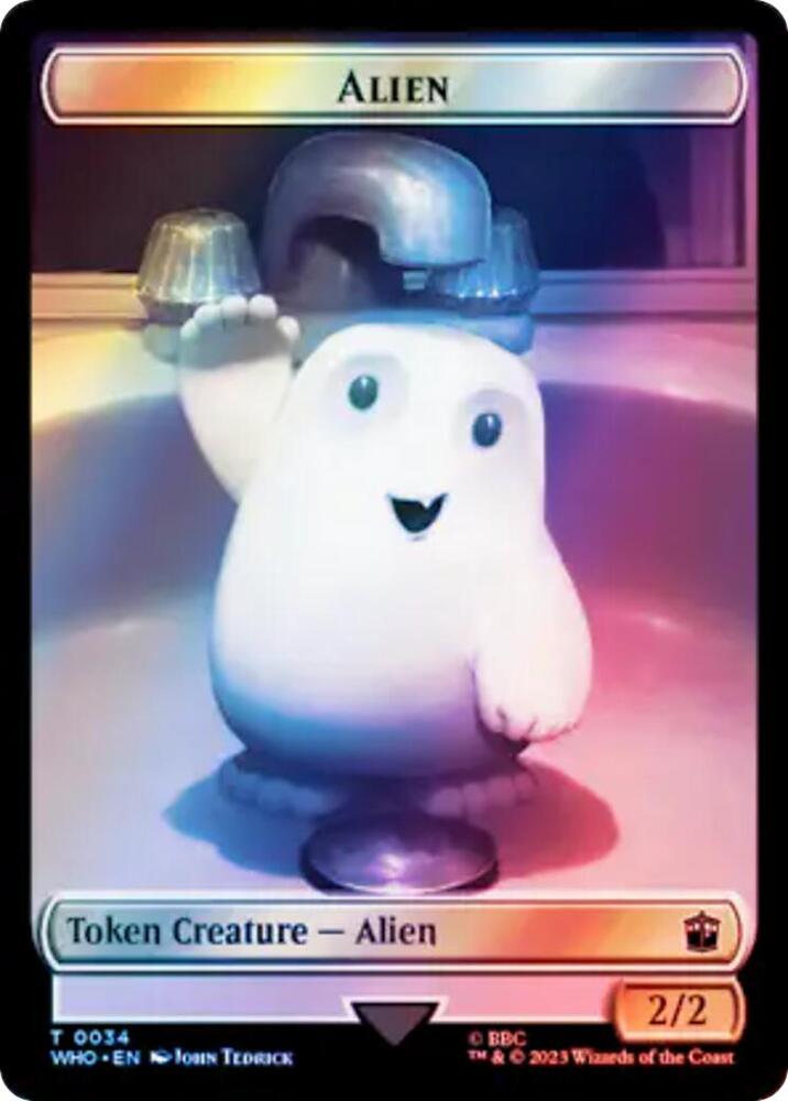 Alien // Mark of the Rani Double-Sided Token (Surge Foil) (34 // 47) [Doctor Who]