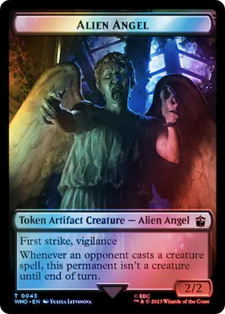 Alien Angel // Food (0059) Double-Sided Token (Surge Foil) (43 // 59) [Doctor Who]