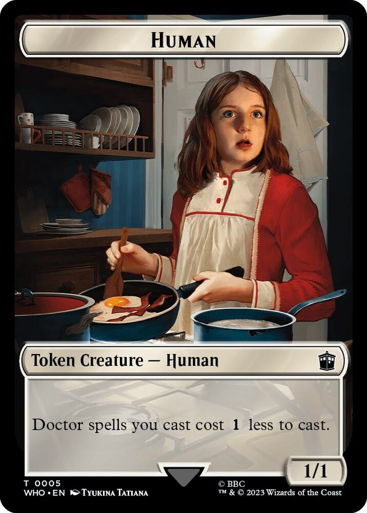 Human (0005) // Treasure (0028) Double-Sided Token (5 // 28) [Doctor Who]