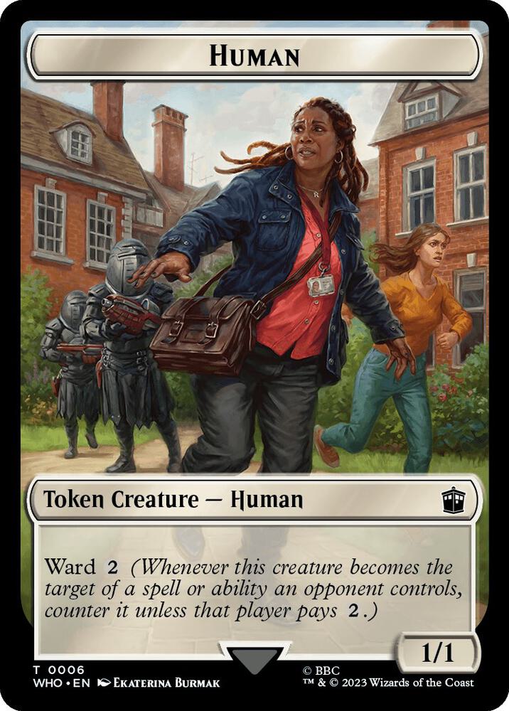 Human (0006) // Clue (0022) Double-Sided Token (6 // 22) [Doctor Who]