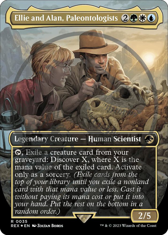 Ellie and Alan, Paleontologists (Borderless) (Emblem) (35) [Jurassic World Collection] [Borderless]
