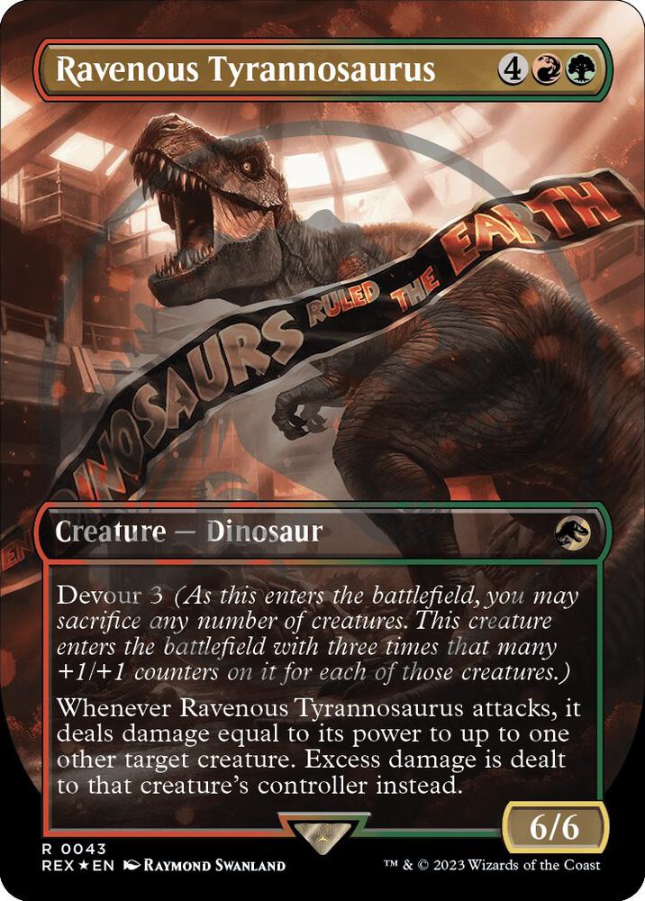 Ravenous Tyrannosaurus (Borderless) (Emblem) (43) [Jurassic World Collection] [Borderless]