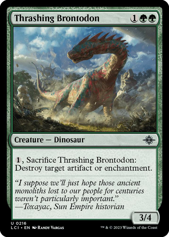 Thrashing Brontodon (216) [The Lost Caverns of Ixalan]