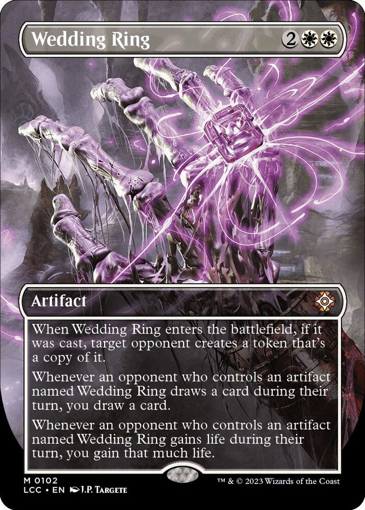 Wedding Ring (Borderless) (102) [The Lost Caverns of Ixalan Commander] [Borderless]
