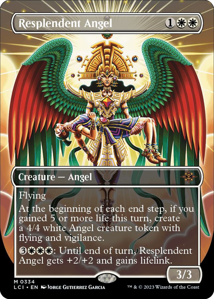 Resplendent Angel (Borderless) (334) [The Lost Caverns of Ixalan] [Borderless]