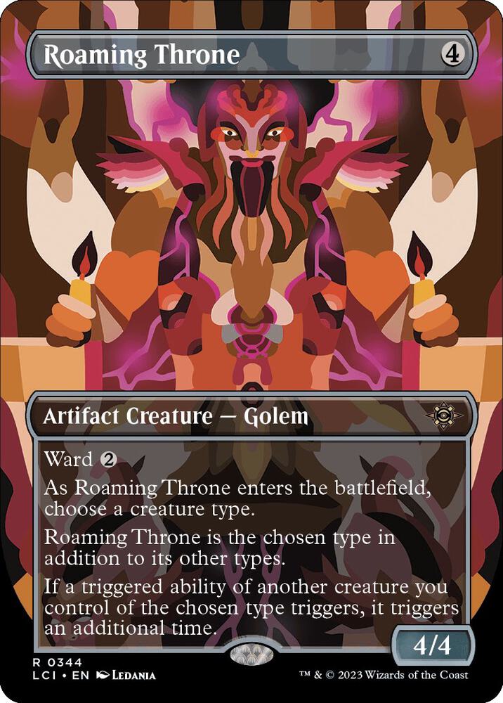 Roaming Throne (Borderless) (344) [The Lost Caverns of Ixalan] [Borderless]