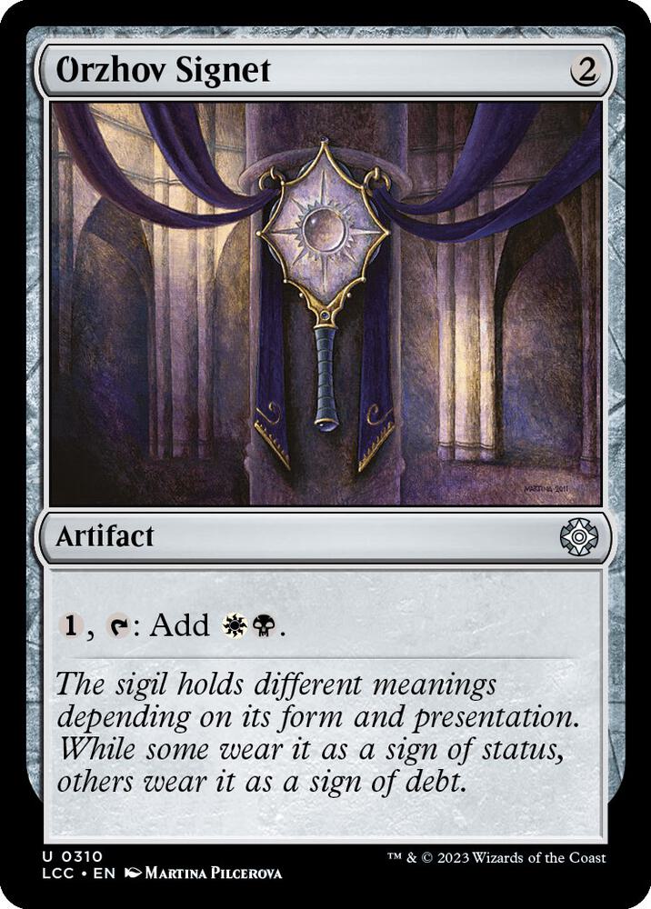 Orzhov Signet (310) [The Lost Caverns of Ixalan Commander]