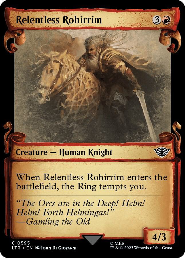 Relentless Rohirrim (Showcase Scrolls) (595) [The Lord of the Rings: Tales of Middle-earth] [Showcase]