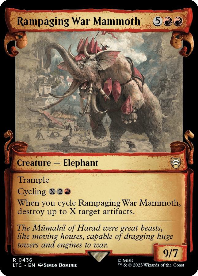 Rampaging War Mammoth (Showcase Scrolls) (436) [Tales of Middle-earth Commander] [Showcase]