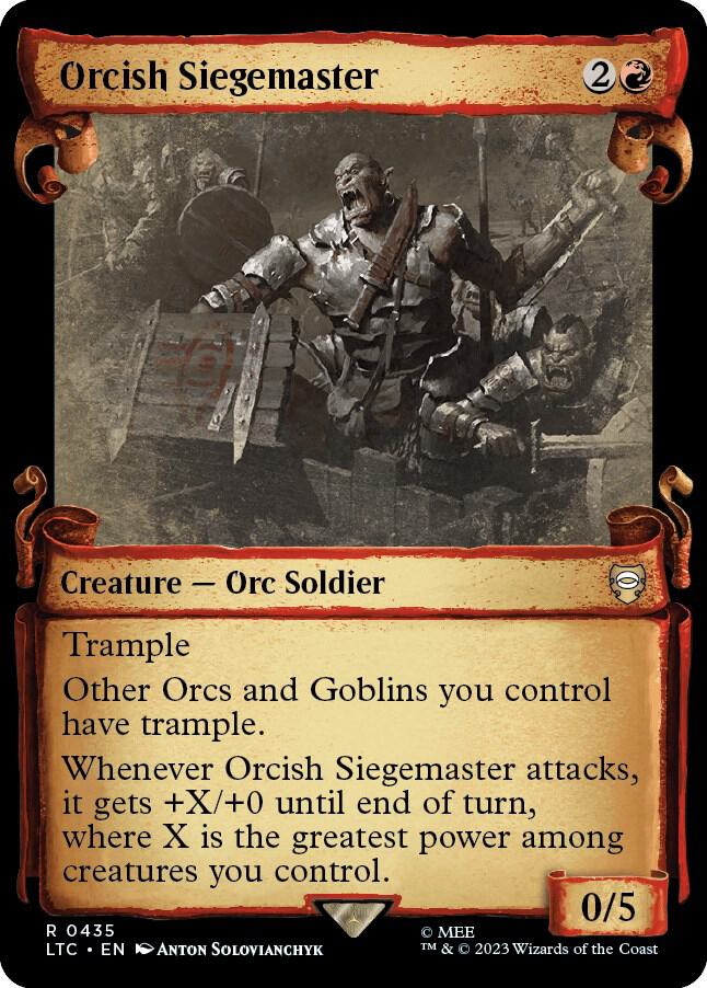 Orcish Siegemaster (Showcase Scrolls) (435) [Tales of Middle-earth Commander] [Showcase]