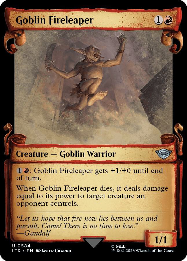 Goblin Fireleaper (Showcase Scrolls) (584) [The Lord of the Rings: Tales of Middle-earth] [Showcase]