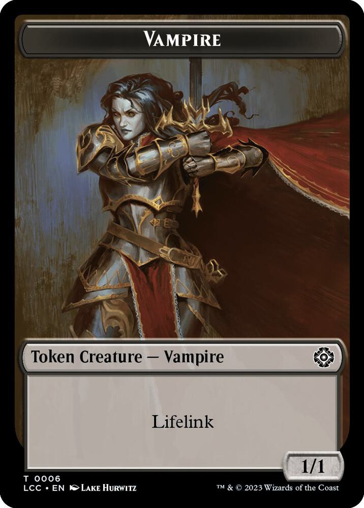 Vampire (0006) // Vampire Demon Double-Sided Token (6 // 15) [The Lost Caverns of Ixalan Commander]