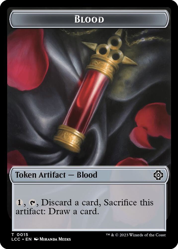 Blood // Vampire (0004) Double-Sided Token (15 // 4) [The Lost Caverns of Ixalan Commander]