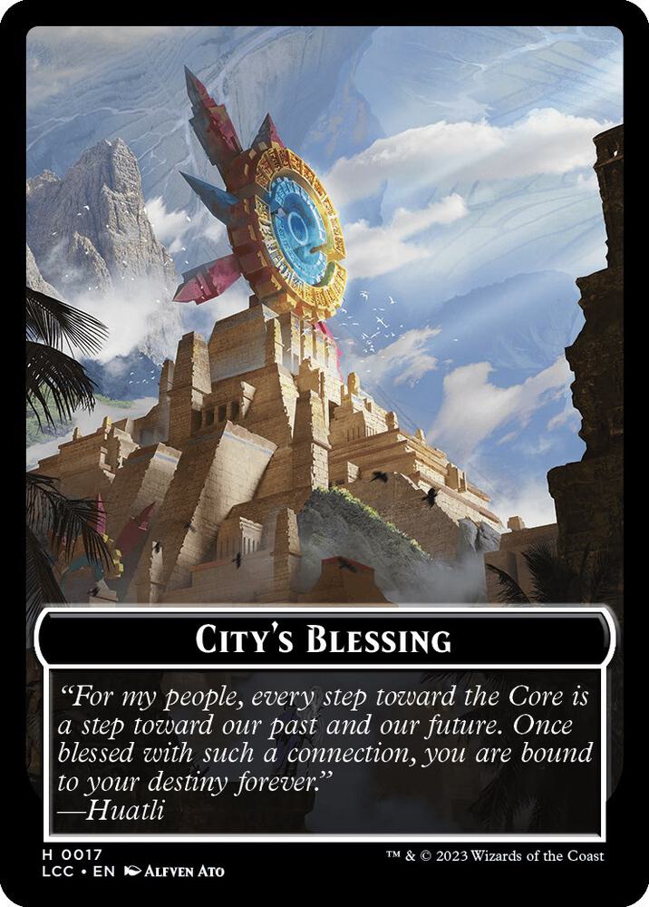 City's Blessing // Dinosaur Double-Sided Token (17 // 10) [The Lost Caverns of Ixalan Commander]
