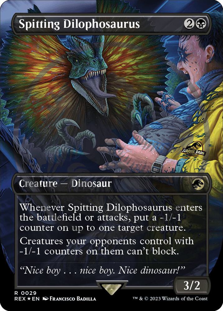 Spitting Dilophosaurus (Borderless) (Emblem) (29) [Jurassic World Collection] [Borderless]