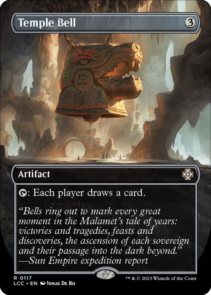 Temple Bell (Borderless) (117) [The Lost Caverns of Ixalan Commander] [Borderless]