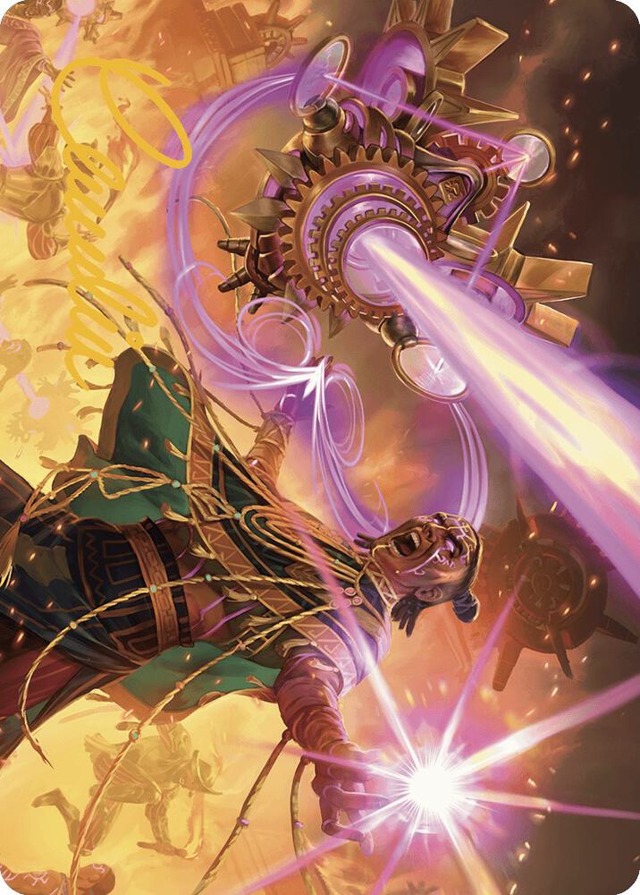 Cosmium Blast Art Card (Gold-Stamped Signature) (1) [The Lost Caverns of Ixalan Art Series]