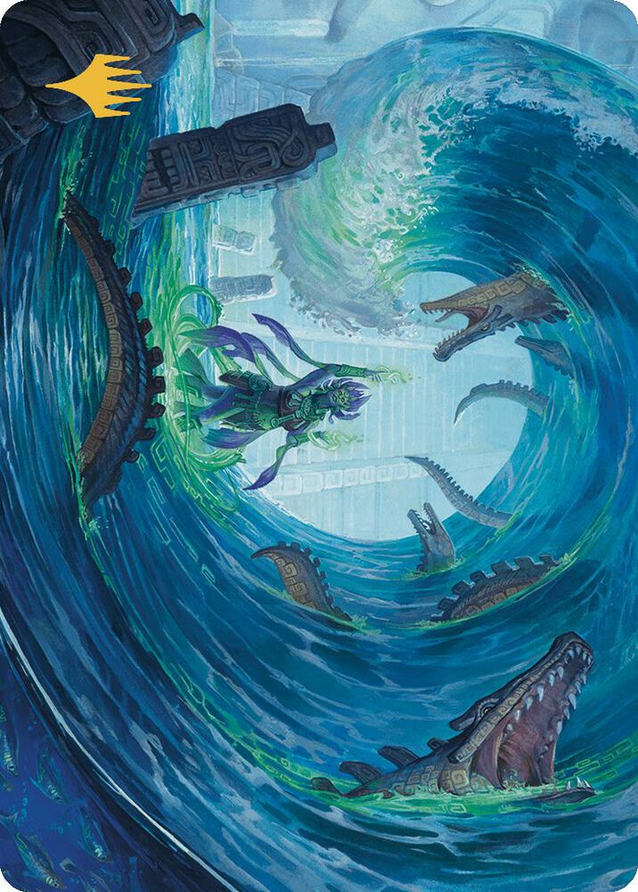 Wave Goodbye Art Card (Gold-Stamped Planeswalker Symbol) (76) [The Lost Caverns of Ixalan Art Series]
