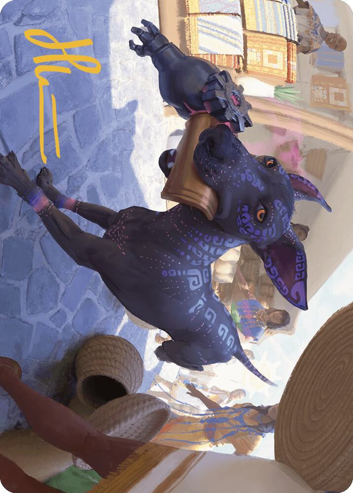 Mischievous Pup Art Card (Gold-Stamped Signature) (3) [The Lost Caverns of Ixalan Art Series]