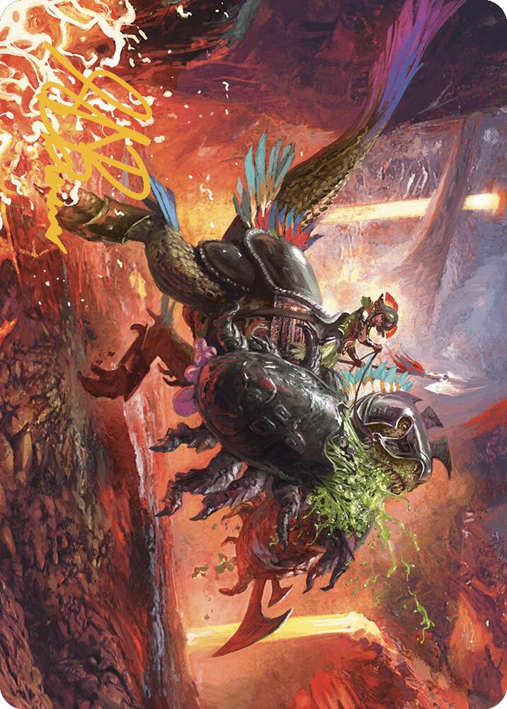 Triumphant Chomp Art Card (Gold-Stamped Signature) (21) [The Lost Caverns of Ixalan Art Series]