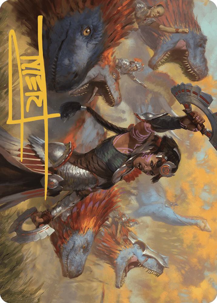 Huatli, Poet of Unity Art Card (Gold-Stamped Signature) (27) [The Lost Caverns of Ixalan Art Series]