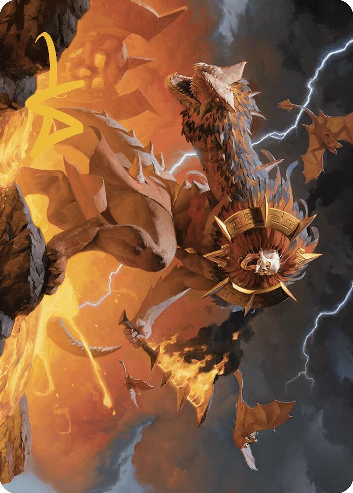 Ojer Axonil, Deepest Might Art Card (Gold-Stamped Signature) (20) [The Lost Caverns of Ixalan Art Series]