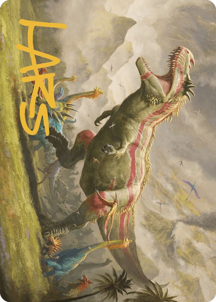 Ghalta, Stampede Tyrant Art Card (Gold-Stamped Signature) (24) [The Lost Caverns of Ixalan Art Series]