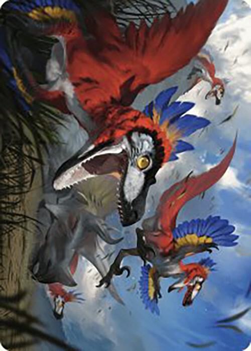 Wrathful Raptors Art Card (77) [The Lost Caverns of Ixalan Art Series]