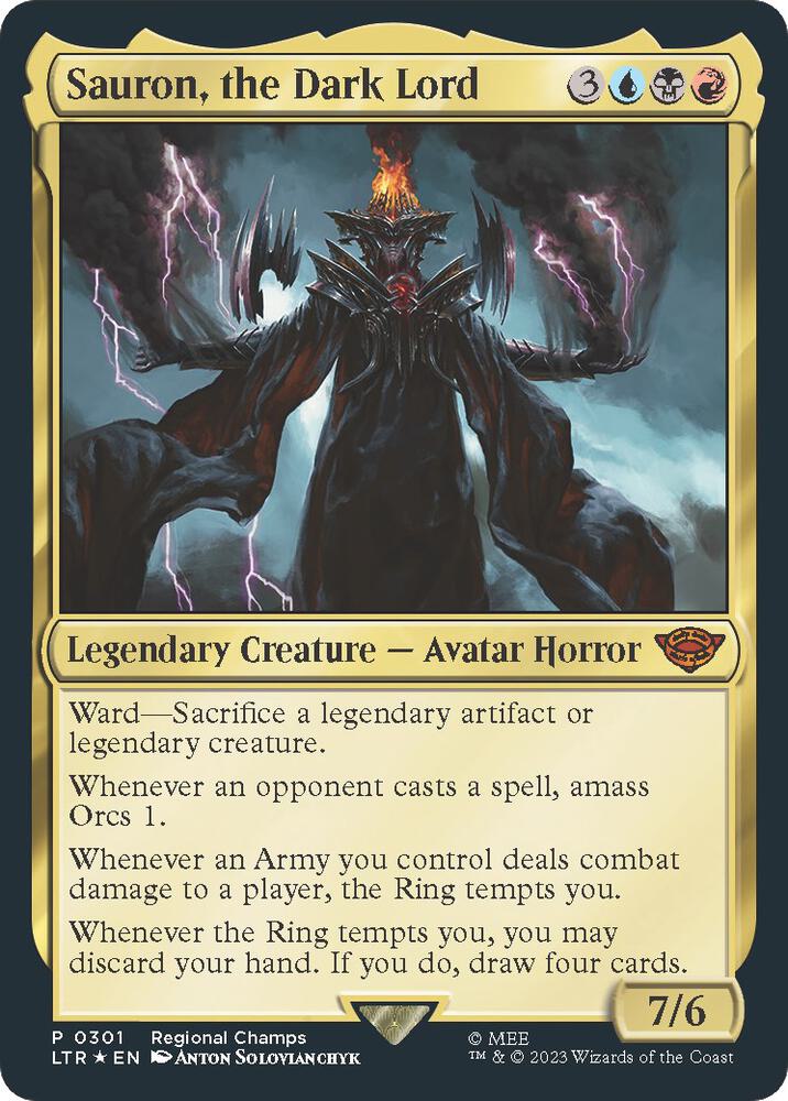 Sauron, the Dark Lord (301) [Pro Tour Promos]