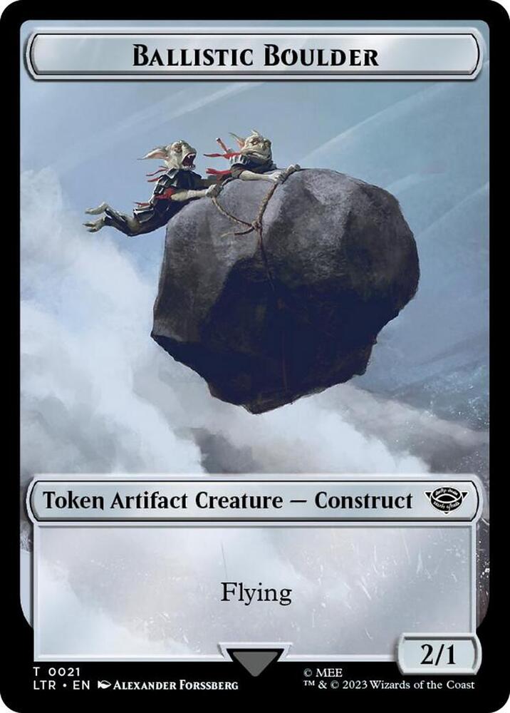 Ballistic Boulder // Food (0024) Double-Sided Token (Surge Foil) (21 // 24) [The Lord of the Rings: Tales of Middle-earth]