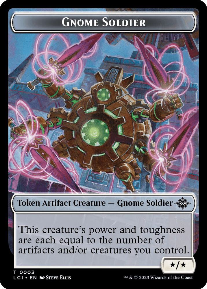 Gnome Soldier Token (3) [The Lost Caverns of Ixalan]
