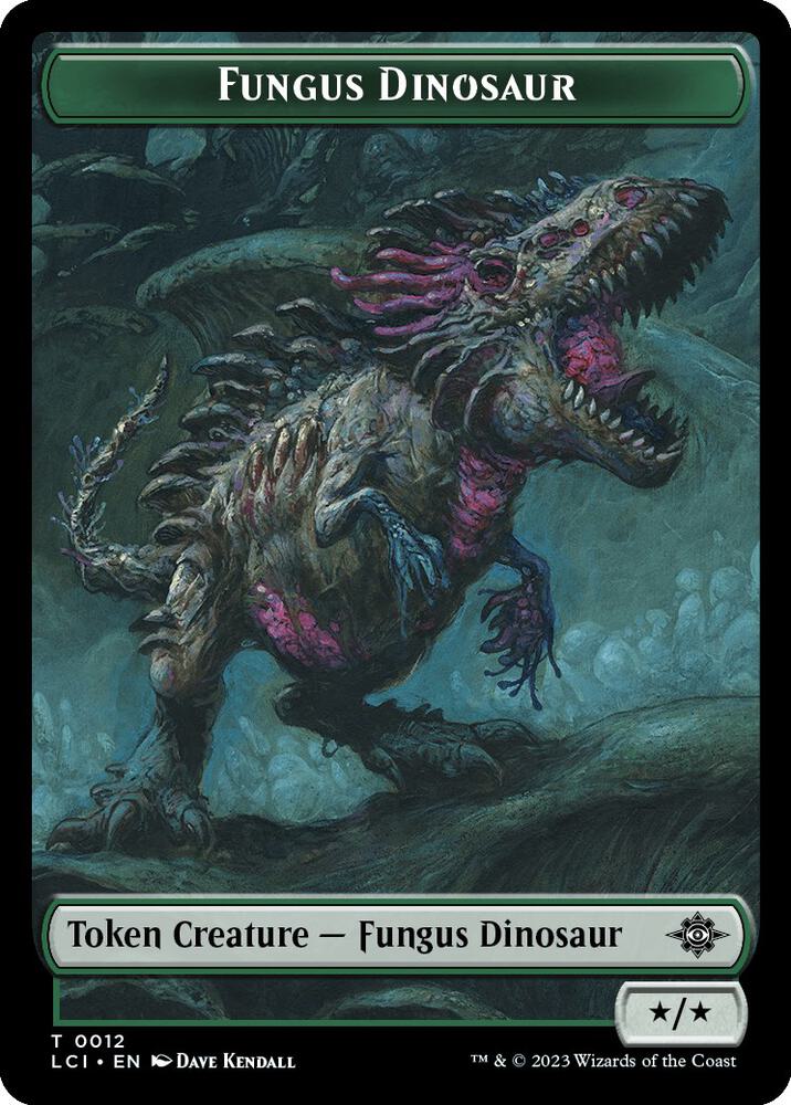 Fungus Dinosaur // Dinosaur (0001) Double-Sided Token (12 // 1) [The Lost Caverns of Ixalan]