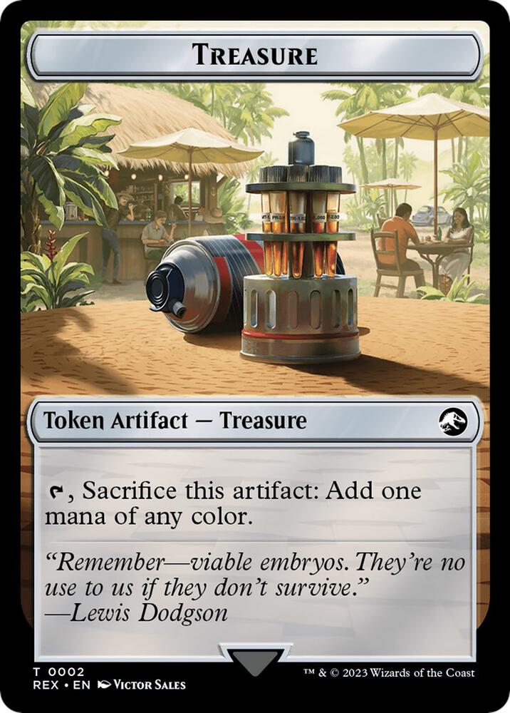 Treasure (0002) // Merfolk Double-Sided Token (2 // 5) [Jurassic World Collection]