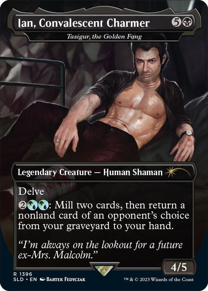 Ian, Convalescent Charmer - Tasigur, the Golden Fang (1396) [Secret Lair Drop] [Borderless]