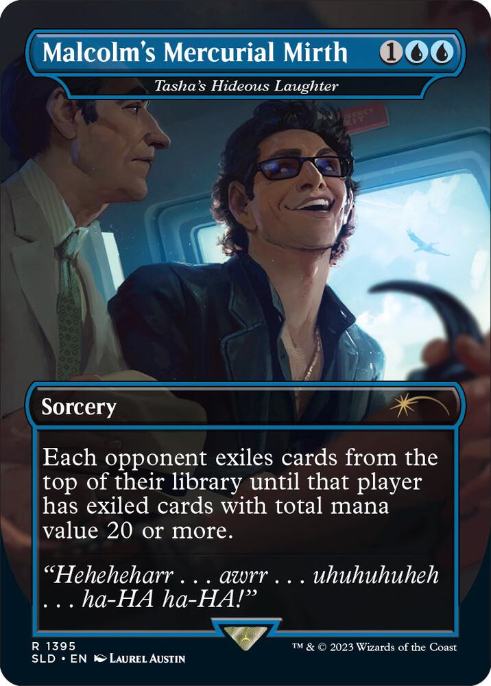 Malcolm's Mercurial Mirth - Tasha's Hideous Laughter (1395) [Secret Lair Drop] [Borderless]