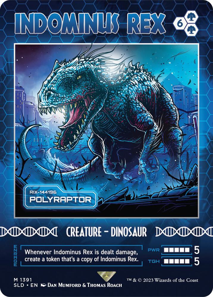 Indominus Rex - Polyraptor (1391) [Secret Lair Drop] [Borderless]