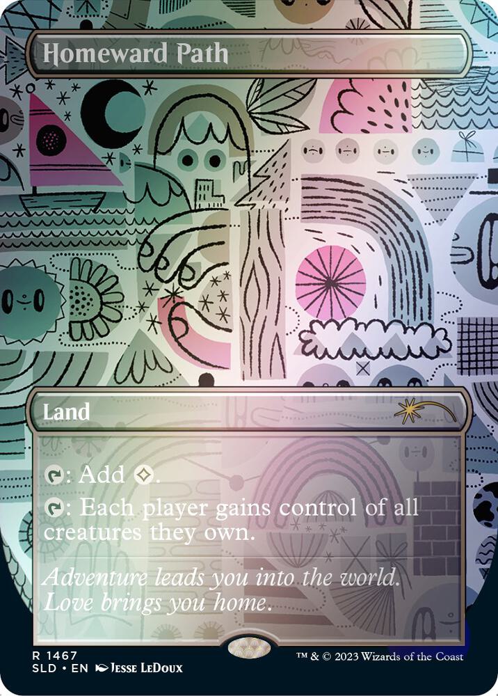 Homeward Path (1467) (Rainbow Foil) [Secret Lair Drop] [Borderless]