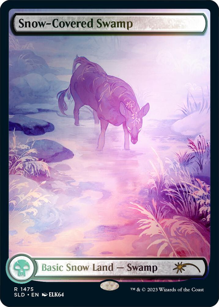 Snow-Covered Swamp (1475) (Rainbow Foil) [Secret Lair Drop] [Full Art]