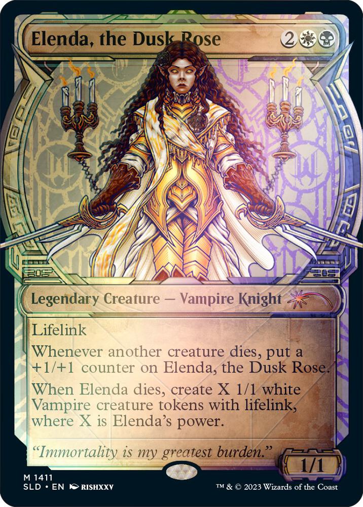 Elenda, the Dusk Rose (Rainbow Foil) (1411) [Secret Lair Drop] [Showcase]