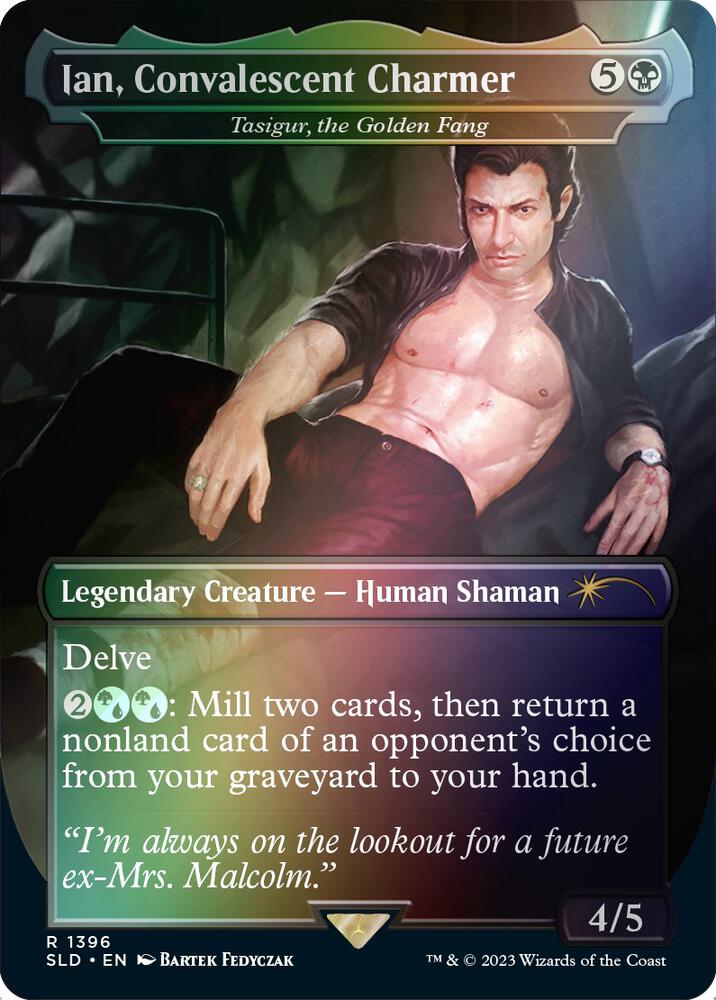 Ian, Convalescent Charmer - Tasigur, the Golden Fang (Rainbow Foil) (1396) [Secret Lair Drop] [Borderless]
