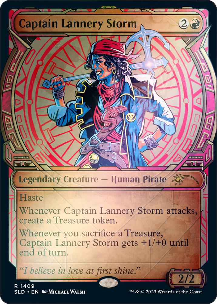 Captain Lannery Storm (Rainbow Foil) (1409) [Secret Lair Drop] [Showcase]