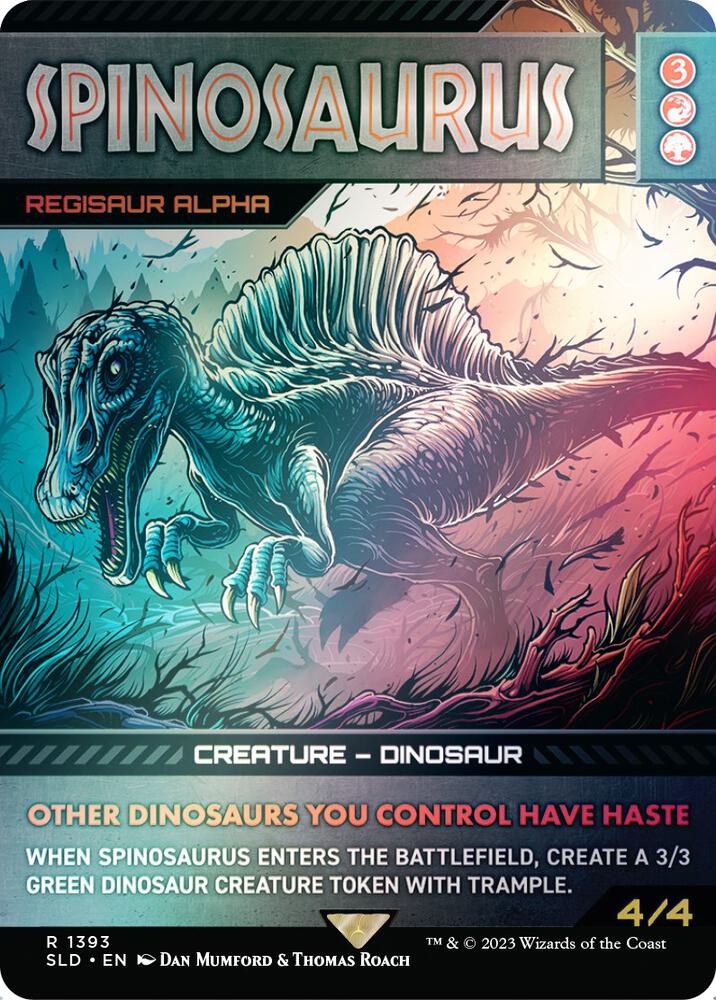 Spinosaurus - Regisaur Alpha (Rainbow Foil) (1393) [Secret Lair Drop] [Borderless]