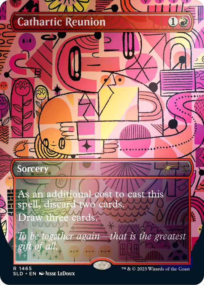 Cathartic Reunion (1465) (Rainbow Foil) [Secret Lair Drop] [Borderless]