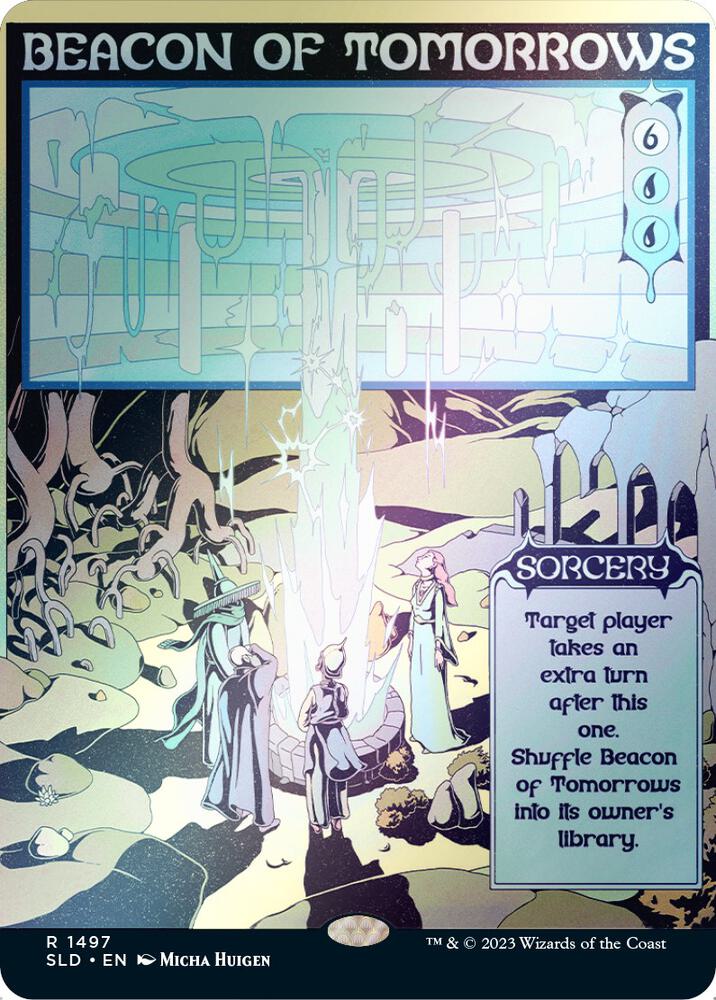 Beacon of Tomorrows (Rainbow Foil) (1497) [Secret Lair Drop] [Borderless]