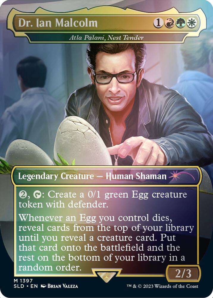 Dr. Ian Malcolm - Atla Palani, Nest Tender (Rainbow Foil) (1397) [Secret Lair Drop] [Borderless]